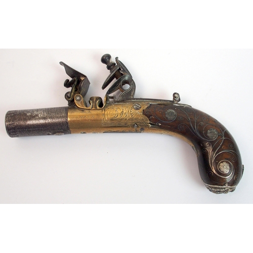 273 - An 18th Century Flintlock pocket pistol by Smith of London