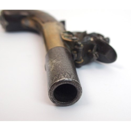 273 - An 18th Century Flintlock pocket pistol by Smith of London