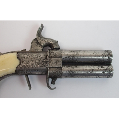 278 - A 19th Century percussion over-and-under pocket pistol