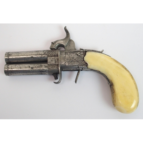 278 - A 19th Century percussion over-and-under pocket pistol