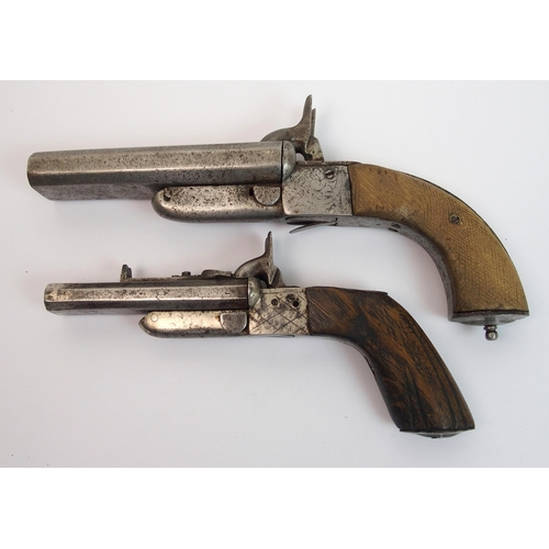 281 - A 19th Century double barrelled pinfire pistol