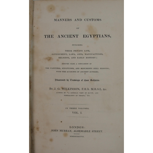 299 - Manners and Customs of The Ancient Egyptians by J.G. Wilkinson