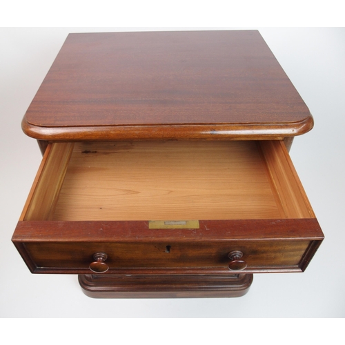 302 - A Victorian mahogany miniature chest