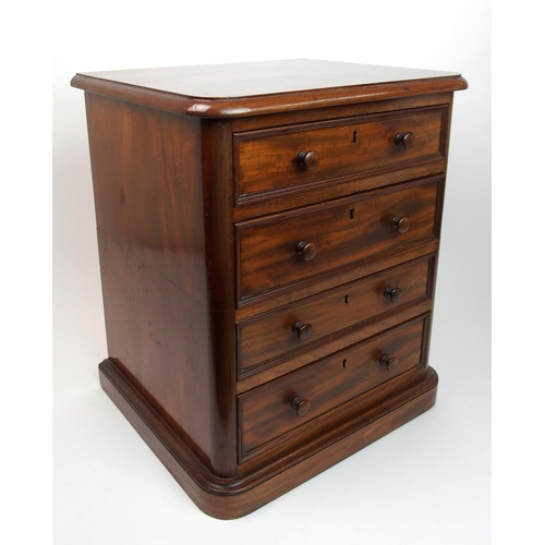 302 - A Victorian mahogany miniature chest