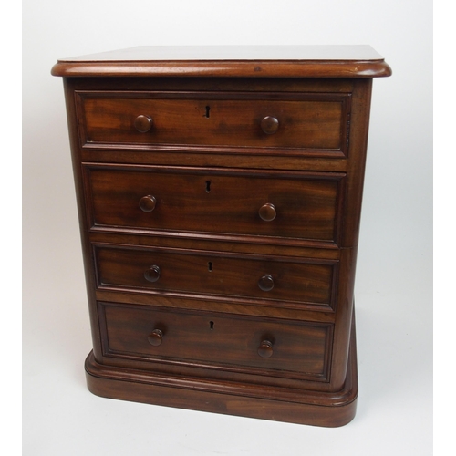 302 - A Victorian mahogany miniature chest