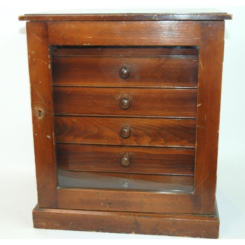 328 - A Victorian mahogany six drawer collectors cabinet