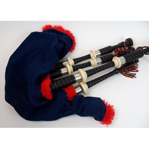 332 - A set of David Naill bagpipes