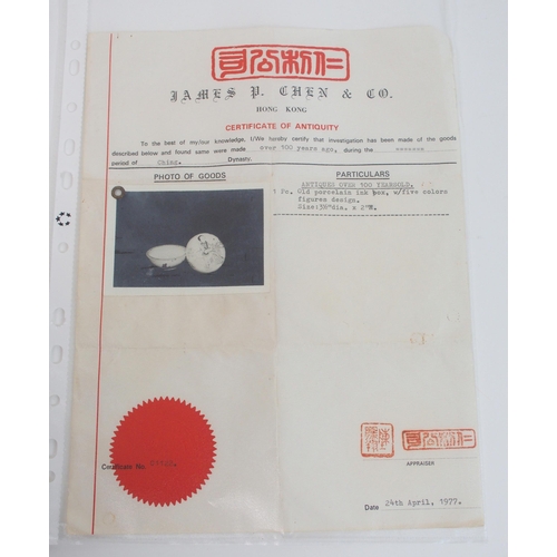 63 - A Chinese circular box and cover