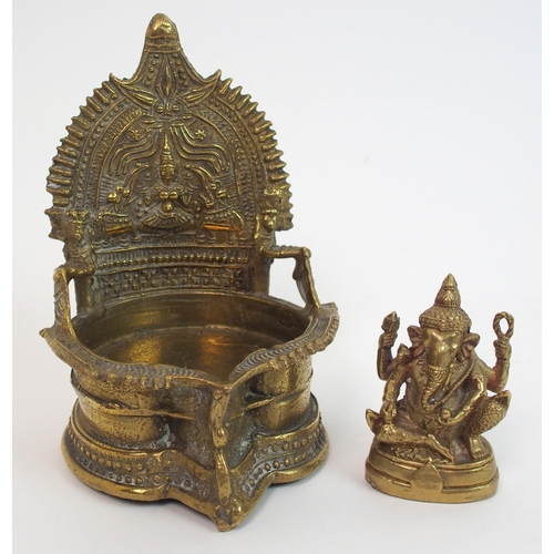 65 - A Tibetan bronze table bell