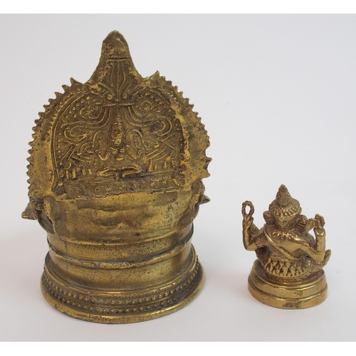 65 - A Tibetan bronze table bell