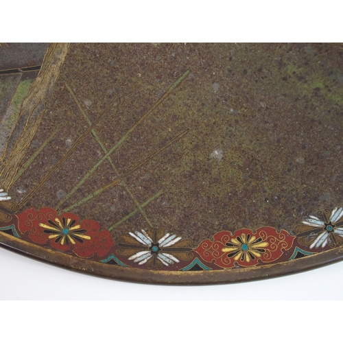 73 - A cloisonne enamel plaque