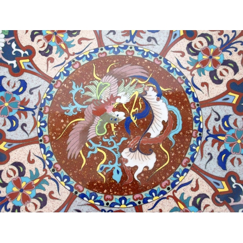 74 - A cloisonne enamel plaque