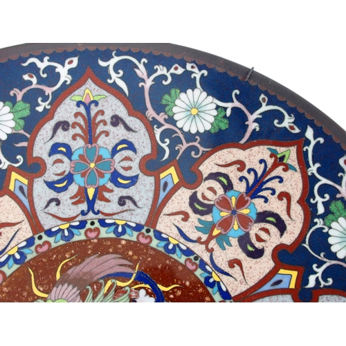 74 - A cloisonne enamel plaque