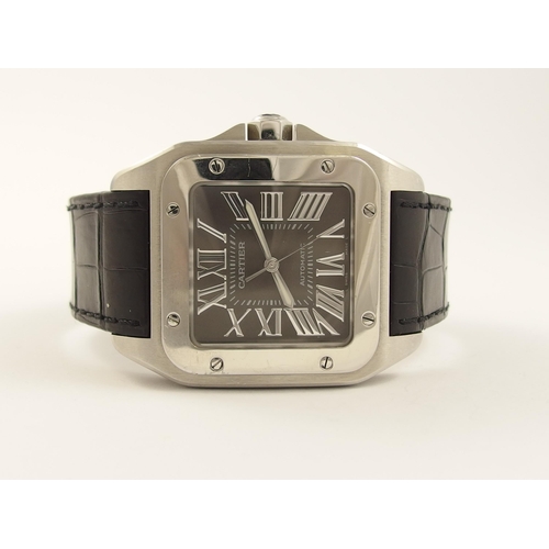 789A - A stainless steel gents Cartier Santos 100 Automatic