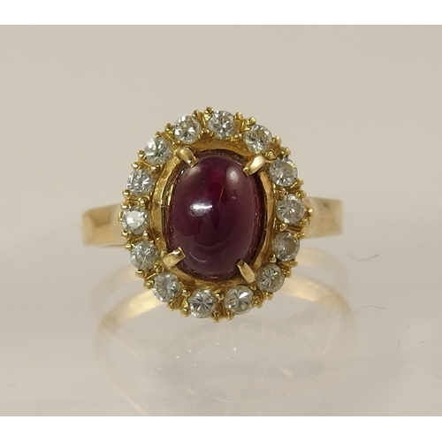 791 - A ruby and diamond ring