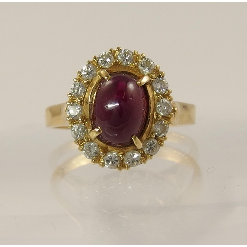 791 - A ruby and diamond ring