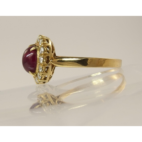 791 - A ruby and diamond ring