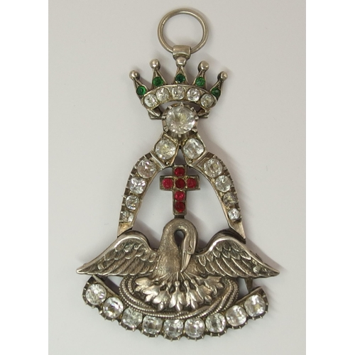 793C - A white metal Masonic medallion