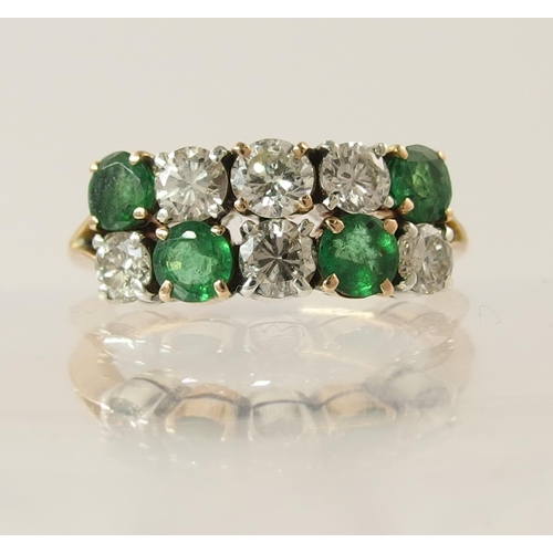 794B - An emerald and diamond ring