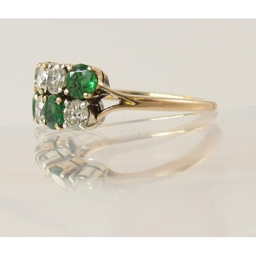 794B - An emerald and diamond ring