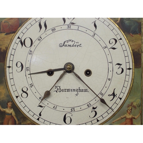 800 - A 19th Century mahogany crossbanded longcase clock