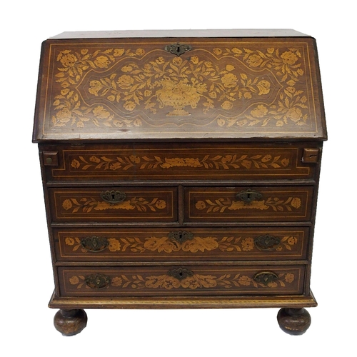 801 - A Dutch marquetry writing bureau