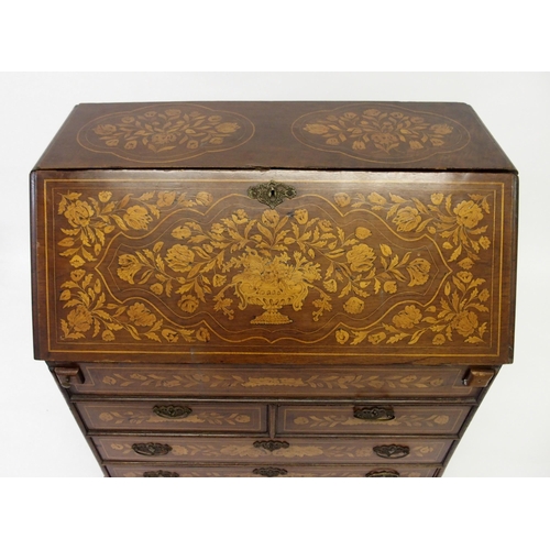 801 - A Dutch marquetry writing bureau