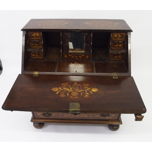 801 - A Dutch marquetry writing bureau