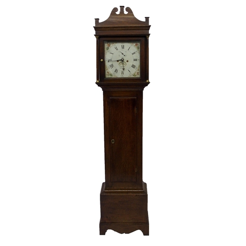 802 - A 19th Century oak longcase clock