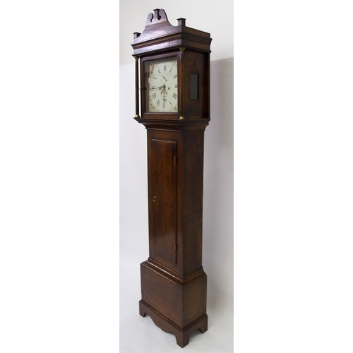 802 - A 19th Century oak longcase clock