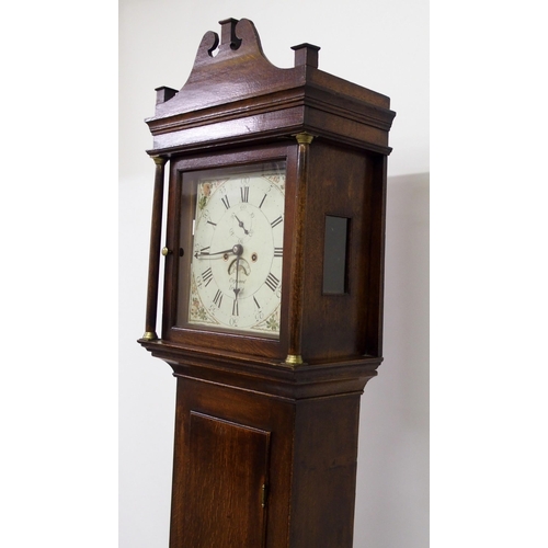 802 - A 19th Century oak longcase clock