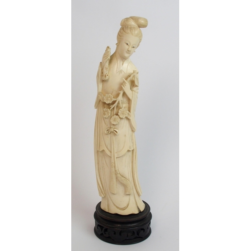 82 - A Chinese ivory figure of a lady