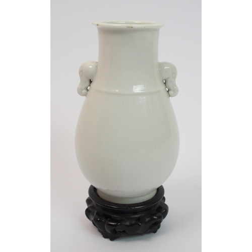 84 - A Chinese white ware baluster vase