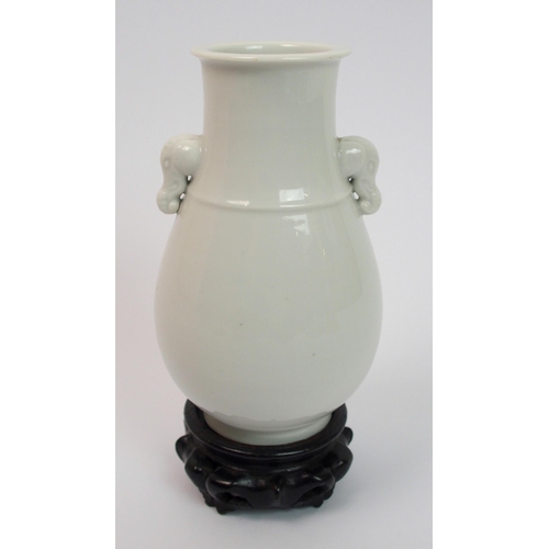 84 - A Chinese white ware baluster vase