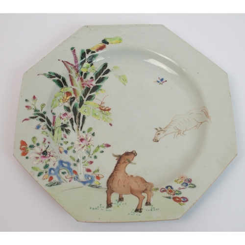 88 - A Chinese octagonal plate