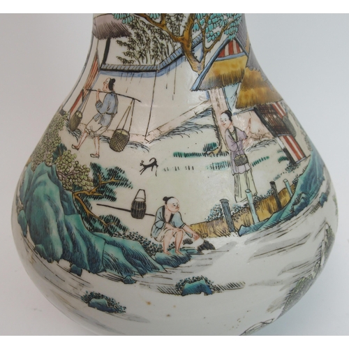 89 - A Chinese baluster vase