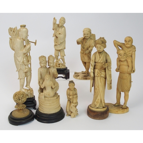 90 - An Indian ivory group