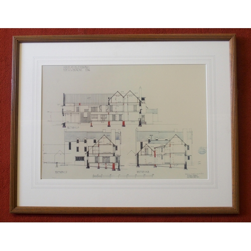 1018 - A PRINT OF THE ARCHITECTURAL PLAN FOR THE HILL HOUSE  HELENSBURGH