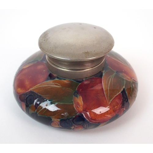 1055 - A Moorcroft Pottery Pomegranate inkwell