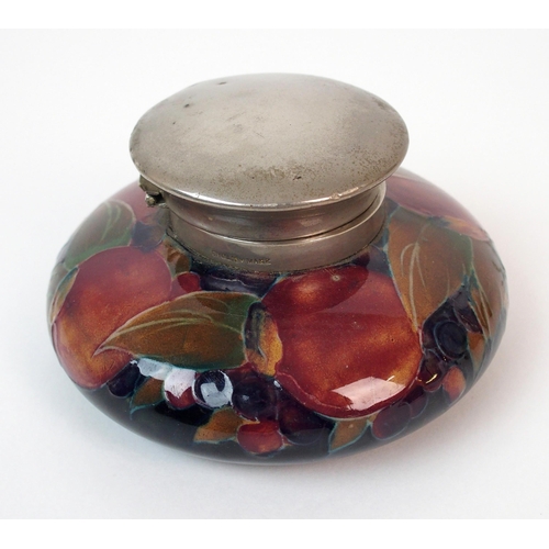 1055 - A Moorcroft Pottery Pomegranate inkwell