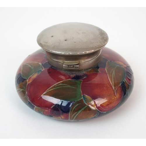 1055 - A Moorcroft Pottery Pomegranate inkwell