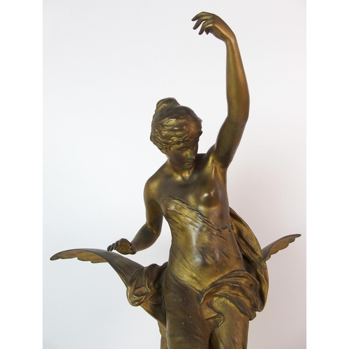 1067 - A French gilt bronze classical figure  after Emile-Louis Picault (French  1833-1915)