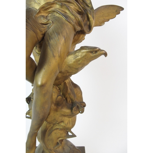 1067 - A French gilt bronze classical figure  after Emile-Louis Picault (French  1833-1915)