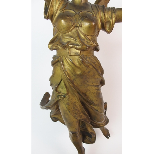 1069 - A French gilt bronze statue  after Eugene Marioton (French  1854-1933)