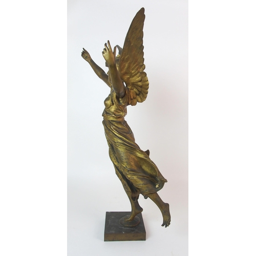 1069 - A French gilt bronze statue  after Eugene Marioton (French  1854-1933)