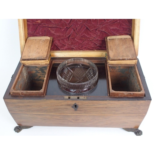 1071 - An English Regency mahogany tea caddy