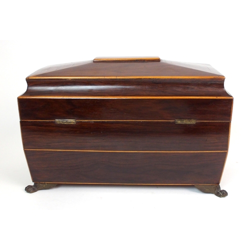 1071 - An English Regency mahogany tea caddy