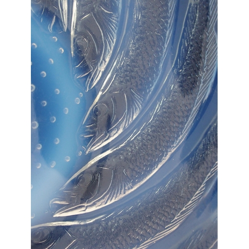 1081 - A Rene Lalique moulded opalescent glass Poissons plate