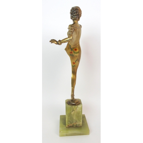 1084 - An Austrian Art Deco gilt bronze figure  attributed to Josef Lorenzl (Austrian  1892-1950)