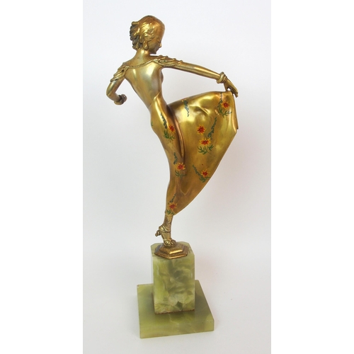 1084 - An Austrian Art Deco gilt bronze figure  attributed to Josef Lorenzl (Austrian  1892-1950)